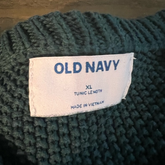 Old Navy Tunic Length Cable Knit Sweater – XL – Glorious Pine Green - Picture 4 of 6